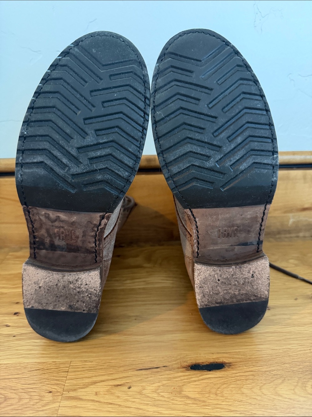 Frye Brown Suede Lace-Up Combat Boots - Picture 6 of 8